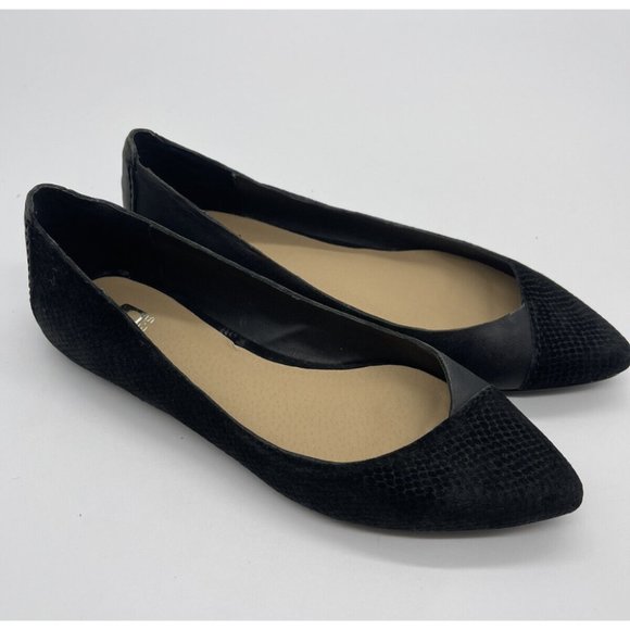 Joes Women's Black Leather Pointed Toe Slip On Comfort Flat Loafers Size US 6 - Picture 1 of 6